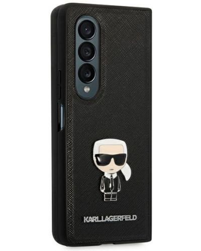Калъф Karl Lagerfeld - Saffiano Ikonik Karl, Galaxy Z Fold 4, черен - 2